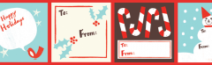 Set 80 etichete pentru cadou - Holiday Labels