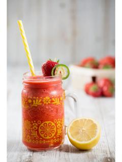 Set borcane cu capac si pai - 400 ml