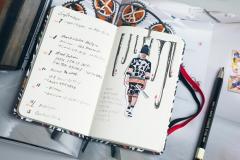 Carnet pentru schite Fashionary A6 Fung Print - Henrik Vibskov