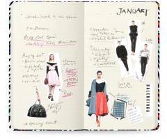 Carnet pentru schite Fashionary A6 Fung Print - Henrik Vibskov