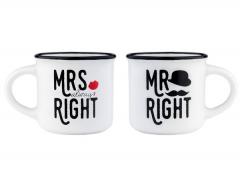 Set 2 cesti pentru espresso - Mr & Mrs