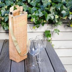 Geanta termica vin - Wicker wine cooler