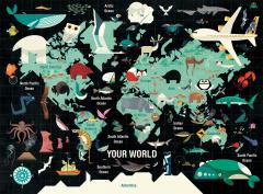 Puzzle 1000 piese - Harta lumii