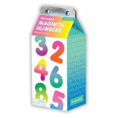 Set 40 magneti din lemn cu numere si operatori numerici