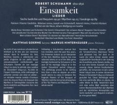 Schumann: Einsamkeit, Lieder