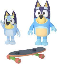 Set 2 figurine - Skateboarding - Bluey and Bandit