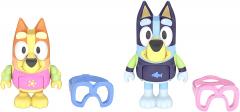 Set 2 figurine - Pool Time - Bluey and Bingo