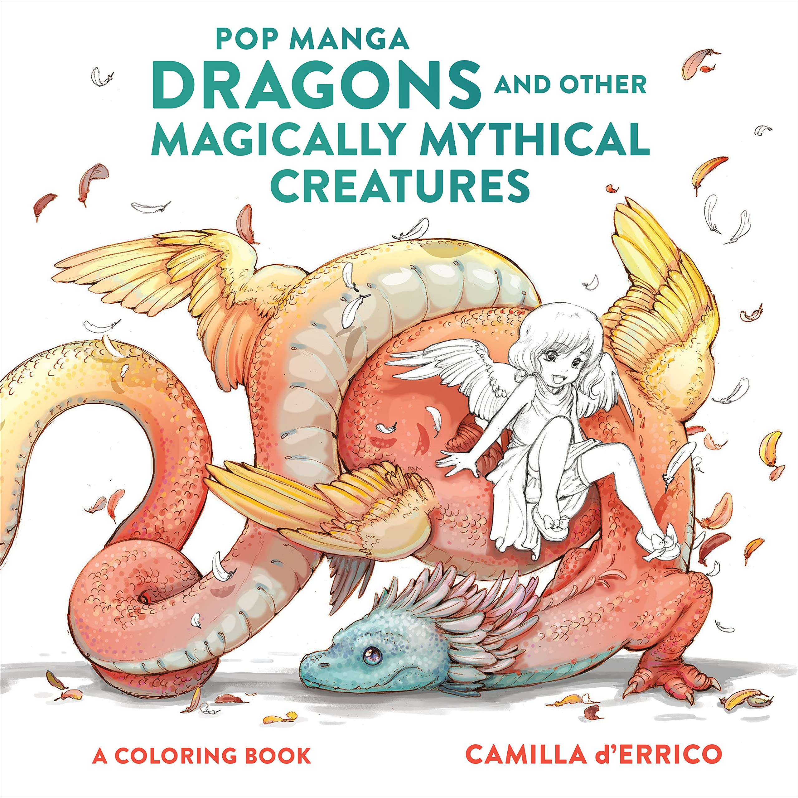 Pop Manga Dragons and Other Magically Mythical Creatures - A Coloring Book