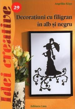 Decoratiuni cu filigran in alb si negru