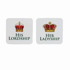 Coaster - His Lordship & Her Ladyship -  2 modele