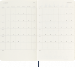 Agenda 2022-2023 - 18-Month Weekly Planner - Large, Soft Cover - Saphire Blue