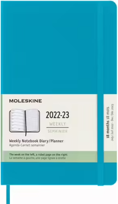 Agenda-carnet semainier 18 mois Moleskine