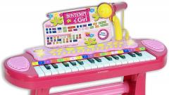 Jucarie - Electronic Keyboard with Legs, Microphone and Stool