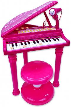 Jucarie - Electronic Grand Piano with Stool and Microphone