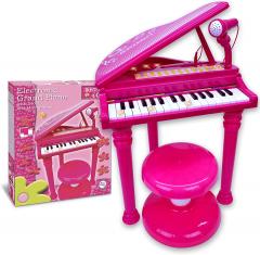 Jucarie - Electronic Grand Piano with Stool and Microphone