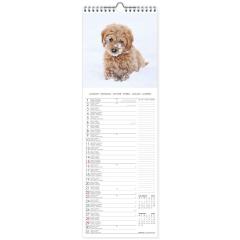 Calendar de perete 2023 - Puppies, 16x49 cm