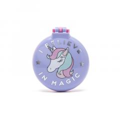 Perie de par cu oglinda - Nice Hair - Violet Unicorn