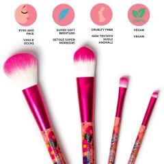 Set de 4 pensule de machiaj - Oh My Glow - Flowers