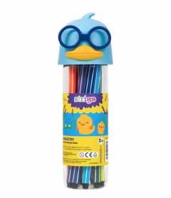 Set 12 carioci lavabile - Rata - Albastru