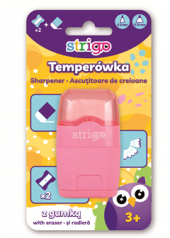 Ascutitoare cu radiera - Pastel - 4 culori