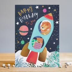 Felicitare - Happy Birthday Rocket