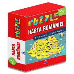 Puzzle 104 piese - Harta Romaniei