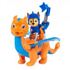 Set figurine - Paw Patrol - Rescue Knights - Chase and Dragon Draco