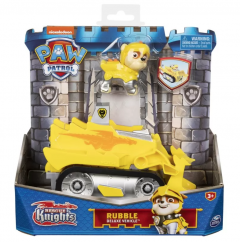 Jucarie - Paw Patrol - Rescue Knights - Rubble Deluxe Vehicle