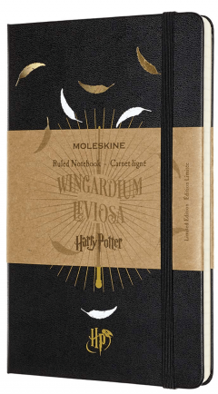 Carnet - Moleskine Limited Edition - Hard Cover, Large, Ruled - Harry Potter - Wingardium Leviosa
