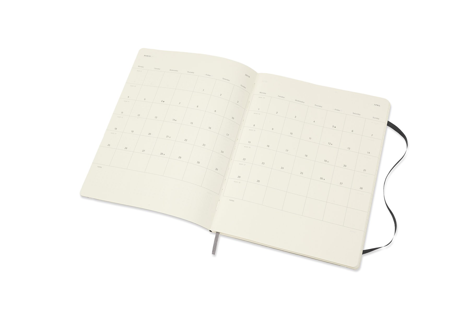 Planner Moleskine 2019 Weekly XL Black Soft Moleskine