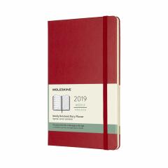 Planner Moleskine 2019 - Weekly Large Red Hard