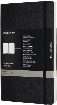 Carnet - Moleskine Pro - Large, Soft Cover - Black