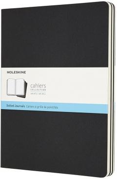 Set 3 caiete - Moleskine Cahier - Extra Large, Dotted - Black