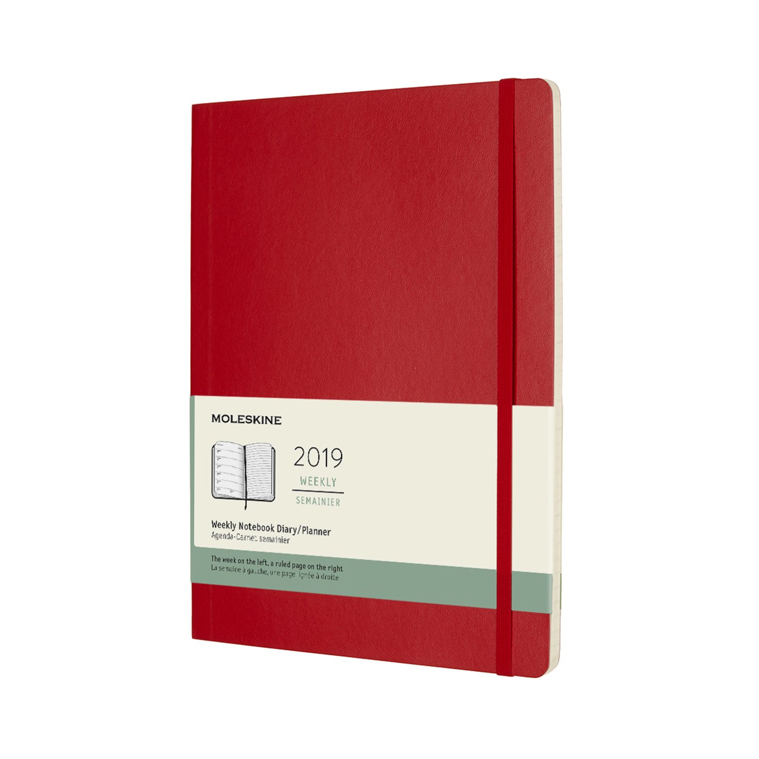 Planner Moleskine 2019 Weekly XL Red Soft Moleskine