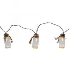 Instalatie decorativa - String of LED lights with 10 Mini Glass Jars