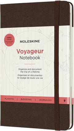 Jurnal - Moleskine Voyageur - Fabric Hard Cover, Medium - Coffee Brown