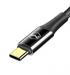 Cablu - PD Fast Charge USB Type-C to Type-C - Unghi 90 Grade - Black, 2 m