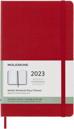 Agenda 2023 - 12-Months Weekly - Large, Hard Cover - Scarlet Red