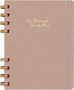 Agenda 2023 - 12-Months Weekly - Extra Large, Spiral, Hard Cover - Crush Almond