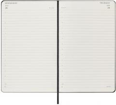 Agenda 2023 - 12-Months Daily - Large, Hard Cover - Black