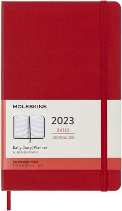 Agenda 2023 - 12-Months Daily - Large, Hard Cover - Scarlet Red