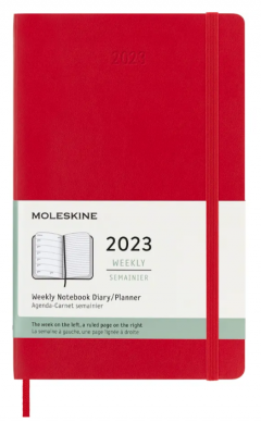 Agenda 2023 - 12-Months Weekly - Large, Soft Cover - Scarlet Red