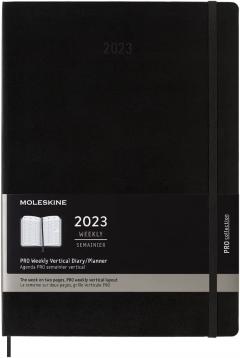 Agenda 2023 - 12-Months Pro Weekly - A4, Hard Cover, Vertical - Black