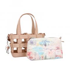 Geanta tip cos din piele vegana - Anekke - Mediterranean, 38x20x15 cm