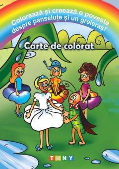 Coloreaza si creeaza o poveste despre panselute si un greieras!