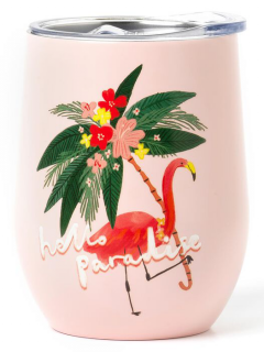 Cana de voiaj - Hot&Cold - Flamingo, 325 ml