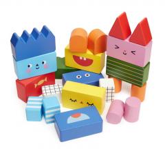 Set cuburi de constructie din lemn - Stack & Mix