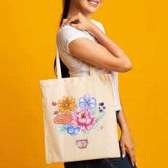 Sacosa textila - Flori