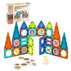 Joc constructie magnetic - Magic Set, 52 piese