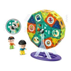 Joc constructie magnetic - Magic Set Roata, 71 piese